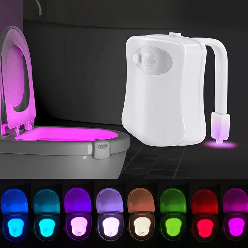 Shop Smart Motion Sensor Toilet Night Light - 16 Colors LED Waterproof Backlight