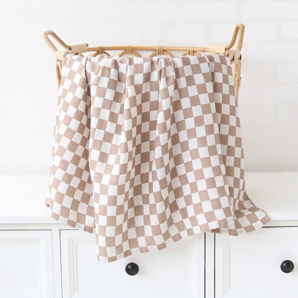 Bamboo Swaddle Blanket Baby Blankets Newborn Muslin Blanket Organic Cotton Soft New Born Wrap 5 Petal Flower for Spring