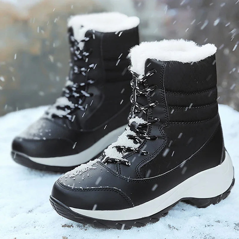 Warm Waterproof Platform Winter Snow Boots