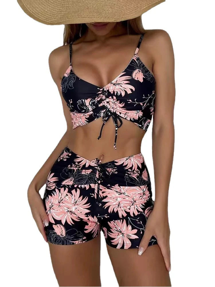 Shop High Waist Floral Push-Up Bikini Set