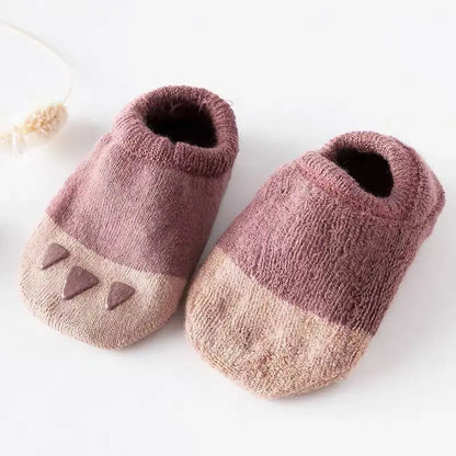 1 Pairs Boys Infant Walking Socken Girls Kids Anti Slip Floor Sock Fashion Solid Color Cotton Newborn Baby Socks