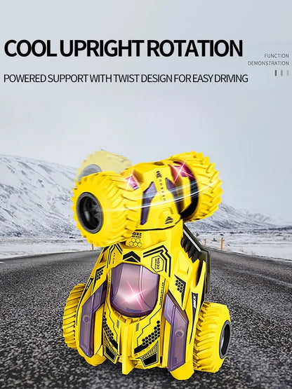 Stunt Spinning Toy Car.Kids Pull Back Car for 3 Year Old Boy Girl and Toddler.Up 360 Upright Rotation Game