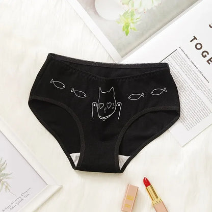 Shop 5-Pack Cotton Cartoon Panties - Women's Soft & Sexy Lingerie (M-XL)