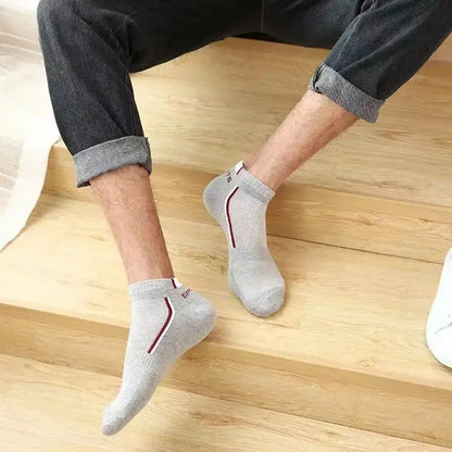 Shop Men's Ankle Socks - 5 Pairs of Sweat-Wicking Comfort