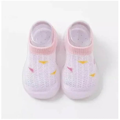 Children's Walking Shoes Baby Floor Shoes Baby Socks Shoes Non Slip Indoor Soft Sole Mesh Surface Thin Sandals One Foot Pedal