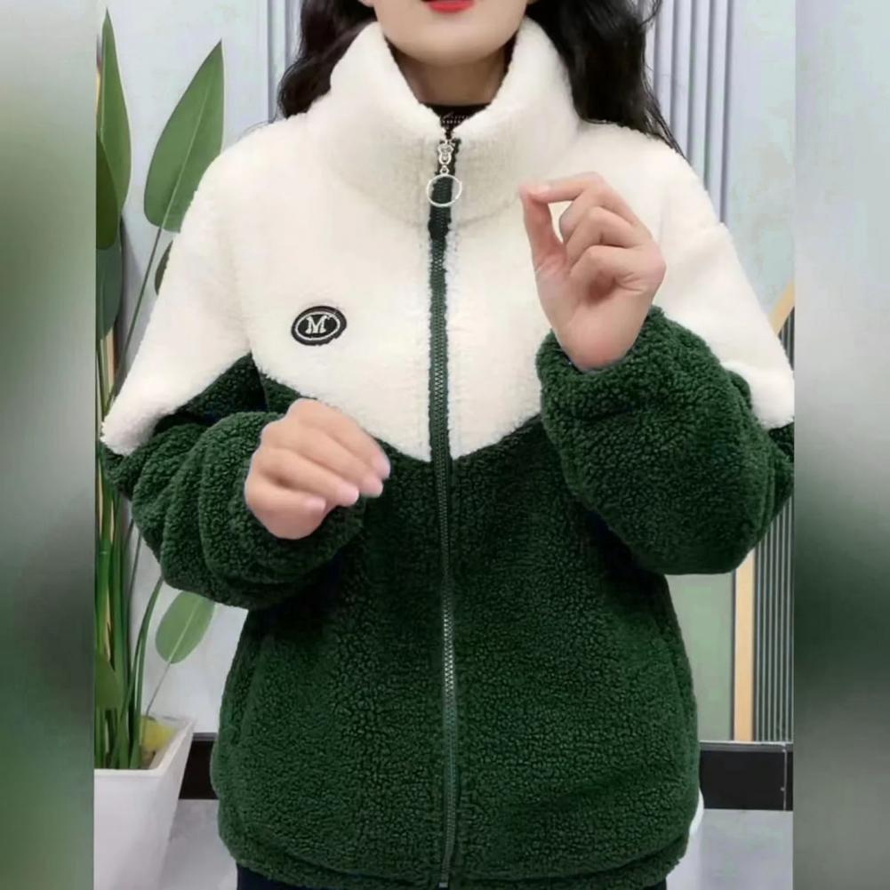 Shop Women's Fluffy Fleece Harajuku Jacket - Lightweight Warm Zipper Coat