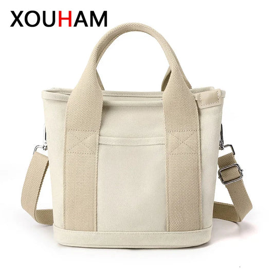 Shop Women's Chic Canvas Phone Tote - Compact & Stylish Shoulder Bag