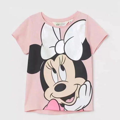 Shop Cute Minnie Print Tee for Girls - Casual Loose Fit Summer Top