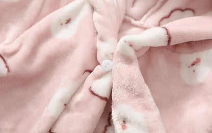 Boys Girls Hooded Bathrobe Toddler Rabbit Anime Cartoon Towel Beach Children's Sleepwear Baby Kids Bath Robes Pyjamas Nightgown