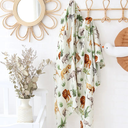 Bamboo Swaddle Blanket Baby Blankets Newborn Muslin Blanket Organic Cotton Soft New Born Wrap 5 Petal Flower for Spring