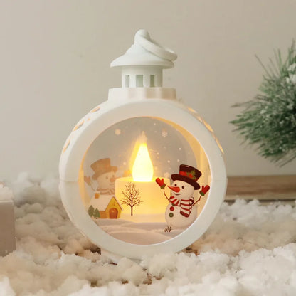 Christmas Round Wind Light Merry Christmas Decoration for Home Ornaments Xmas Gift New Year