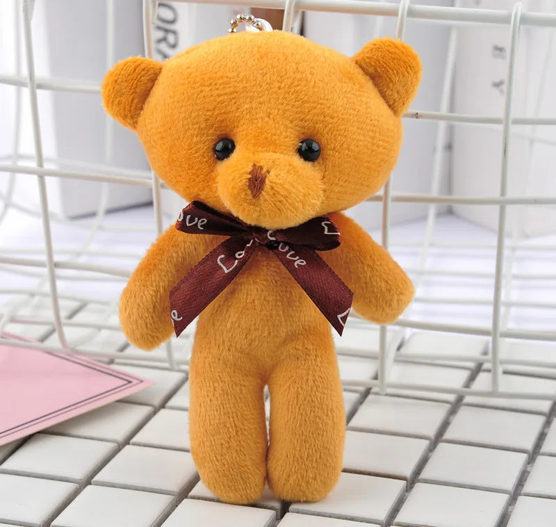 50pcs/lot Bears Stuffed Plush Toy Mini Bear Doll Toy Keychain Bag Pendant Wedding Decoration kids Birthday Party Gifts