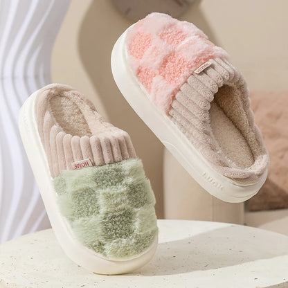 Warm Cotton Slippers for Couples- Thick Soft Sole Slides