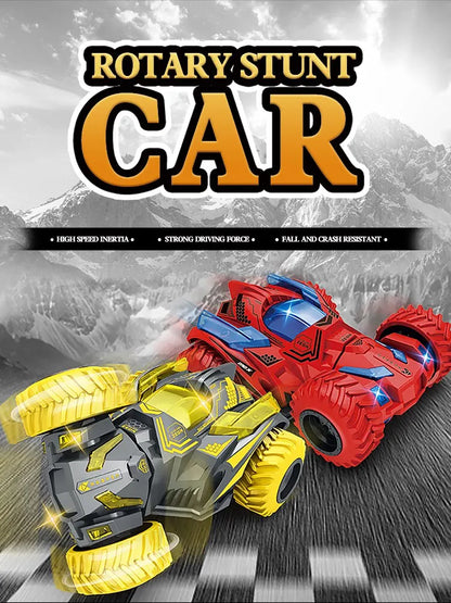 Stunt Spinning Toy Car.Kids Pull Back Car for 3 Year Old Boy Girl and Toddler.Up 360 Upright Rotation Game