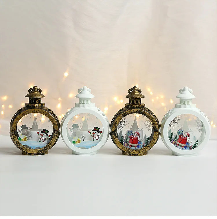 Christmas Decorations Light Up Night Light Pendant Christmas Items Decoration Props Table Candlestick Lamp Window Decoration