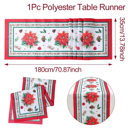 Christmas Table Runner Merry Christmas Decoration for Home Xmas Decor 2024 Navidad Notal Noel Xmas Ornament Happy New Year 2025