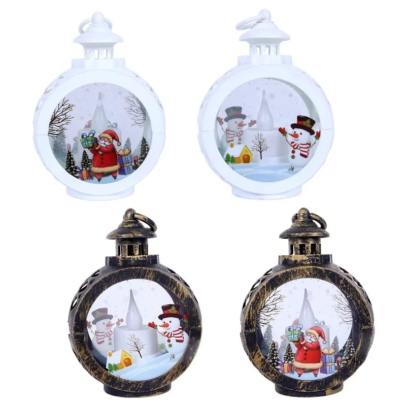 Christmas Round Wind Light Merry Christmas Decoration for Home Ornaments Xmas Gift New Year