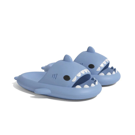 Fashion Shark Slippers For Women Men Outdoor Beach Slides Bathroom Non-slip Thick Sandals Home Couple