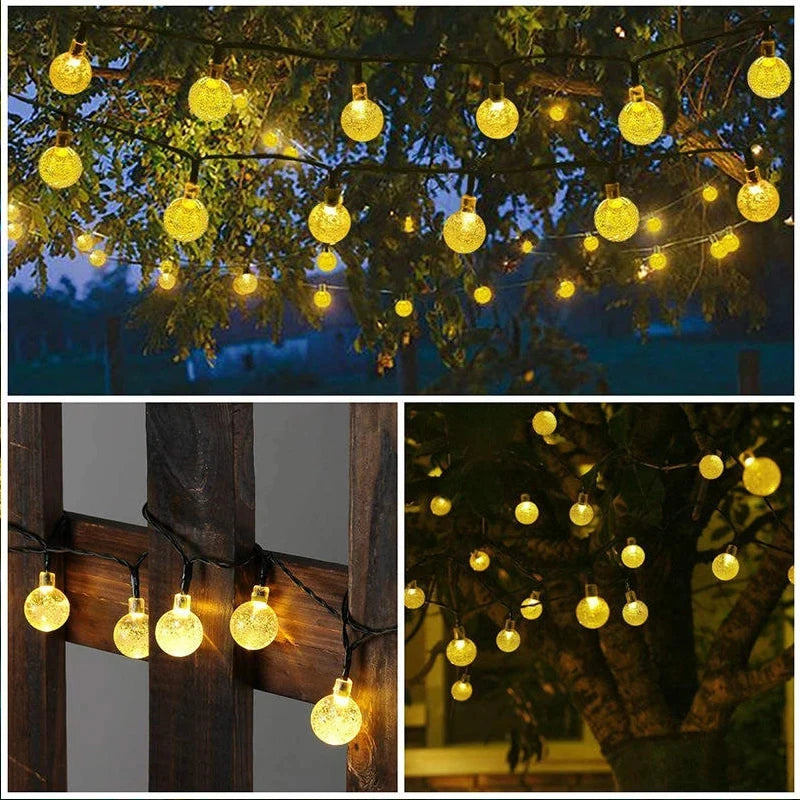 Shop Solar Globe LED String Lights - 60 LEDs, 8 Modes, IP65, Perfect for Garden & Party Decor