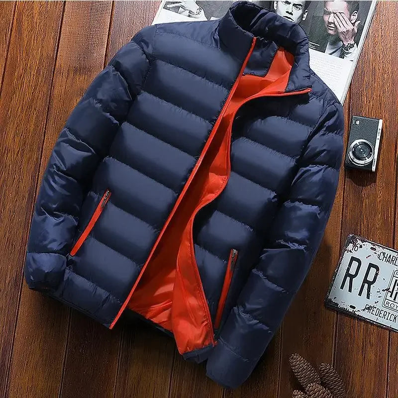 Thickened Autumn/winter Men's Sports Cotton Coat Stand Collar Cardigan Outdoor Padded Jacket Casual Jacket Warm Coat