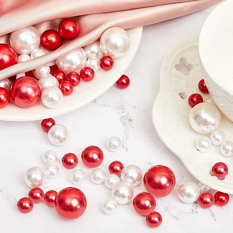 Christmas Vase Filler Pearl for Vase Candyland Pearls Water Gels Beads Floating Candles for Christmas Home Table Party Decor