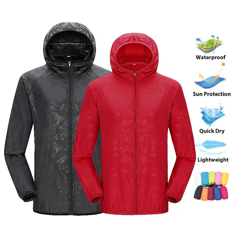 Shop Unisex Waterproof Quick-Dry Hiking Jacket - Windbreaker for Camping, Trekking, and Fishing