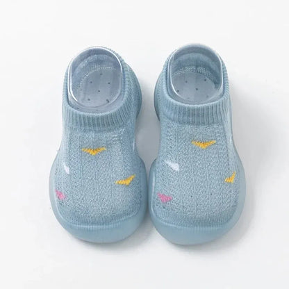 Children's Walking Shoes Baby Floor Shoes Baby Socks Shoes Non Slip Indoor Soft Sole Mesh Surface Thin Sandals One Foot Pedal