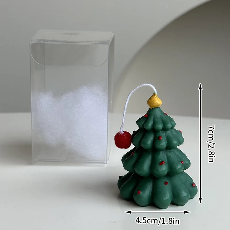 Christmas Tree Shape Candle Xmas Scented Candles Decorative Atmosphere Candle Christmas Party Supplies 2025 New Year Gifts