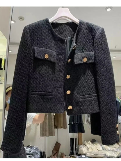 Shop Chic Korean Tweed Jacket for Women