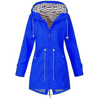 Shop Women's Waterproof Lightweight Trench Coat - Casual Outdoor Jacket with Drawstring