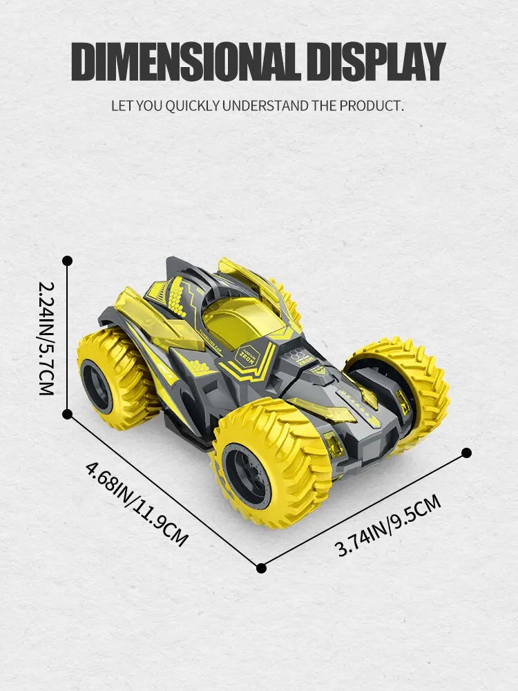 Stunt Spinning Toy Car.Kids Pull Back Car for 3 Year Old Boy Girl and Toddler.Up 360 Upright Rotation Game