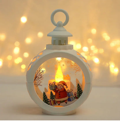 Christmas Decorations Light Up Night Light Pendant Christmas Items Decoration Props Table Candlestick Lamp Window Decoration