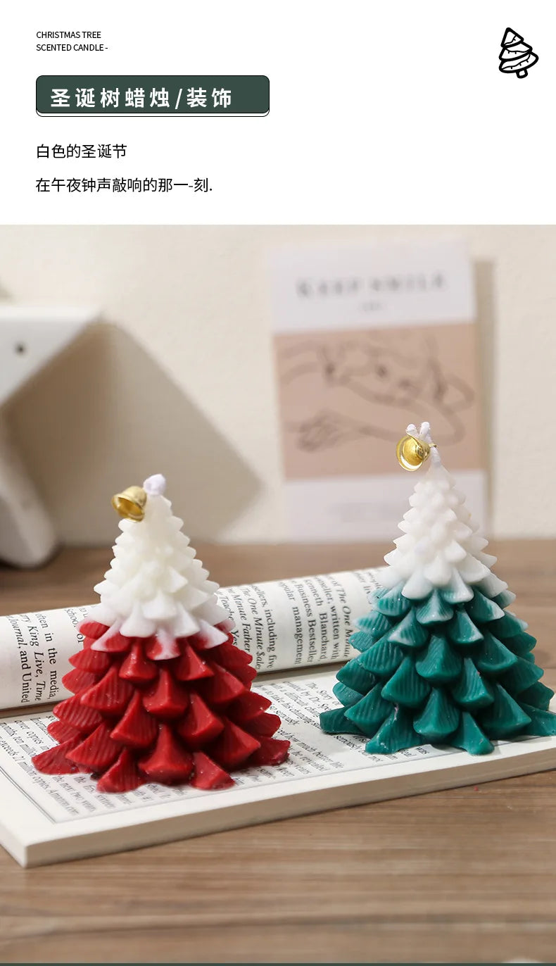 Christmas Tree Shape Scented Candles Christmas Party Atmosphere Candles Living Room Bedroom Aromatherapy Decoration Festiva Gift