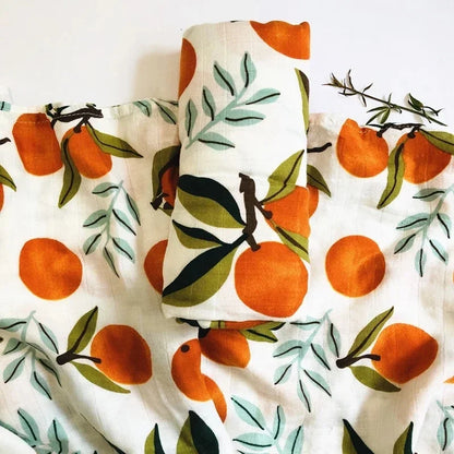 Bamboo Swaddle Blanket Baby Blankets Newborn Muslin Blanket Organic Cotton Soft New Born Wrap 5 Petal Flower for Spring