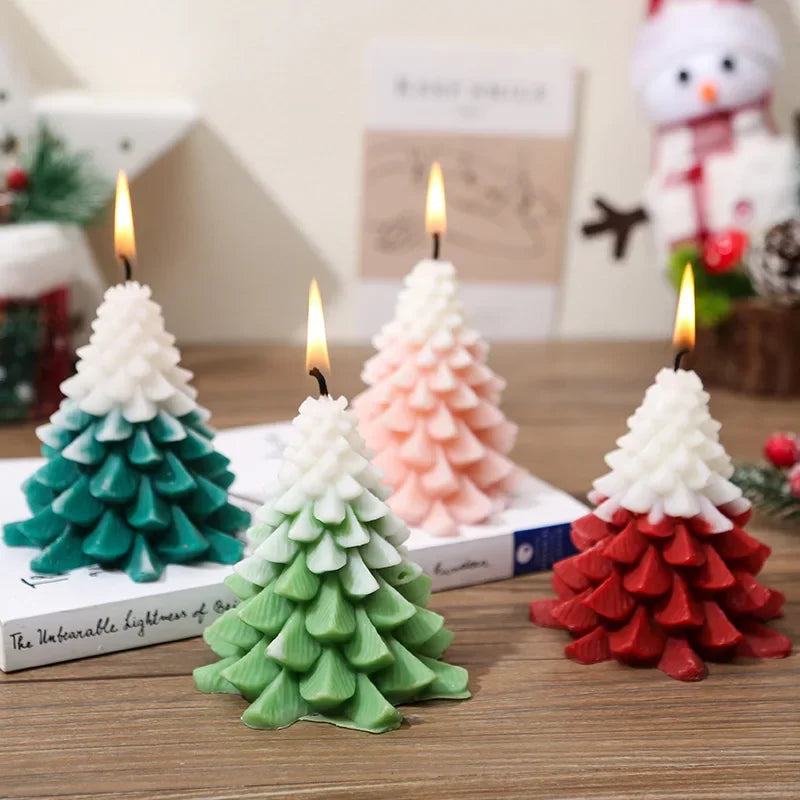 Christmas Tree Shape Scented Candles Christmas Party Atmosphere Candles Living Room Bedroom Aromatherapy Decoration Festiva Gift