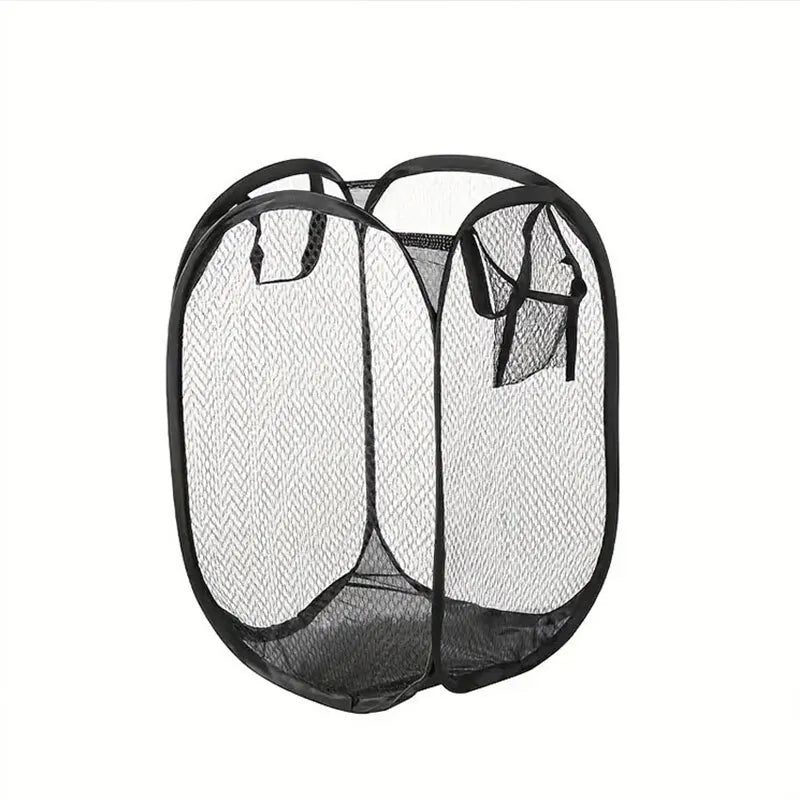 Shop Large Capacity Mesh Laundry Basket – Foldable Pop-Up Storage Solution