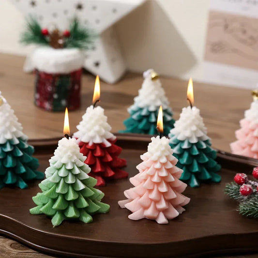 Christmas Tree Shape Scented Candles Christmas Party Atmosphere Candles Living Room Bedroom Aromatherapy Decoration Festiva Gift