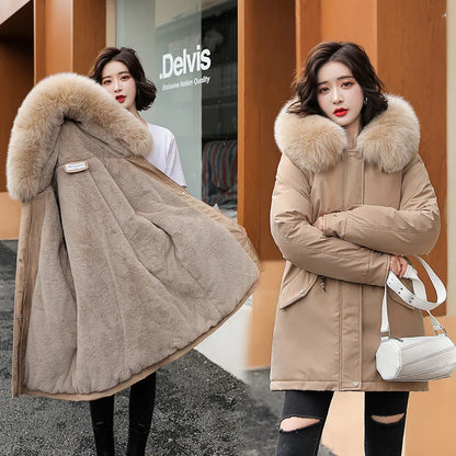 Shop Stylish Hooded Parka with Fur Collar for Women - Cozy Winter Essential