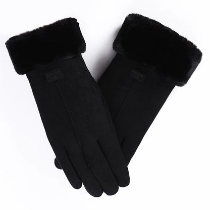 Autumn/Winter Furry Outdoor Gloves