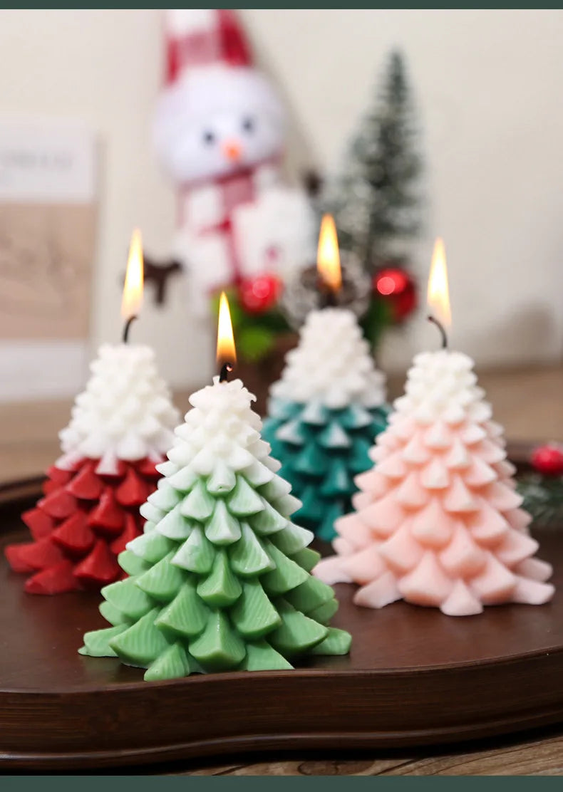 Christmas Tree Shape Scented Candles Christmas Party Atmosphere Candles Living Room Bedroom Aromatherapy Decoration Festiva Gift