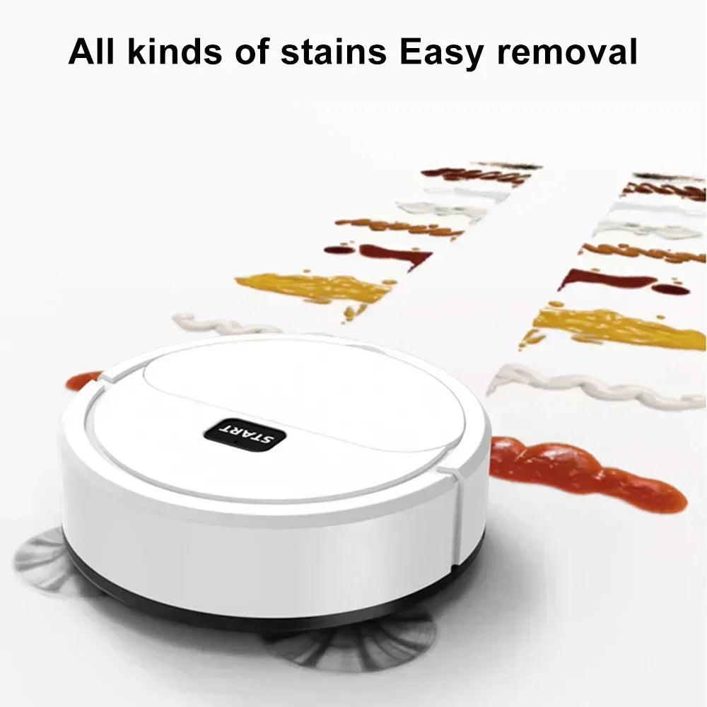 Shop Automatic Mini Robotic Vacuum Cleaner - USB Rechargeable, Wet & Dry, 3-in-1 for Home