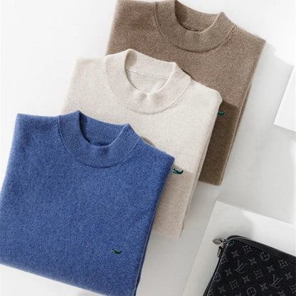 Men's Wool Sweater O-Neck Pullovers Knit Plus Size M-5XL Woollen Sweater Autumn Winter Tops High-End Jumpers