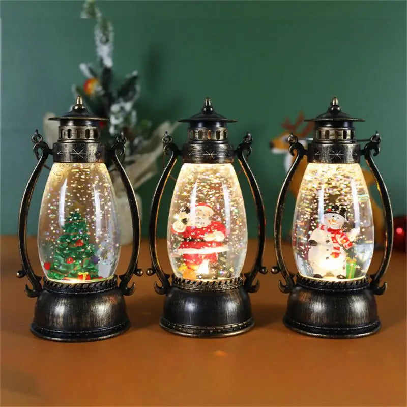 Christmas Decorations 2025 Crystal Ball Lighting Portable Oil Lamps Snow Ilght Christmas Tabletop Decoration Christmas Gifts