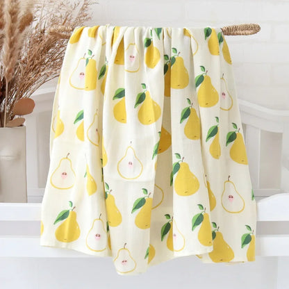 Bamboo Swaddle Blanket Baby Blankets Newborn Muslin Blanket Organic Cotton Soft New Born Wrap 5 Petal Flower for Spring