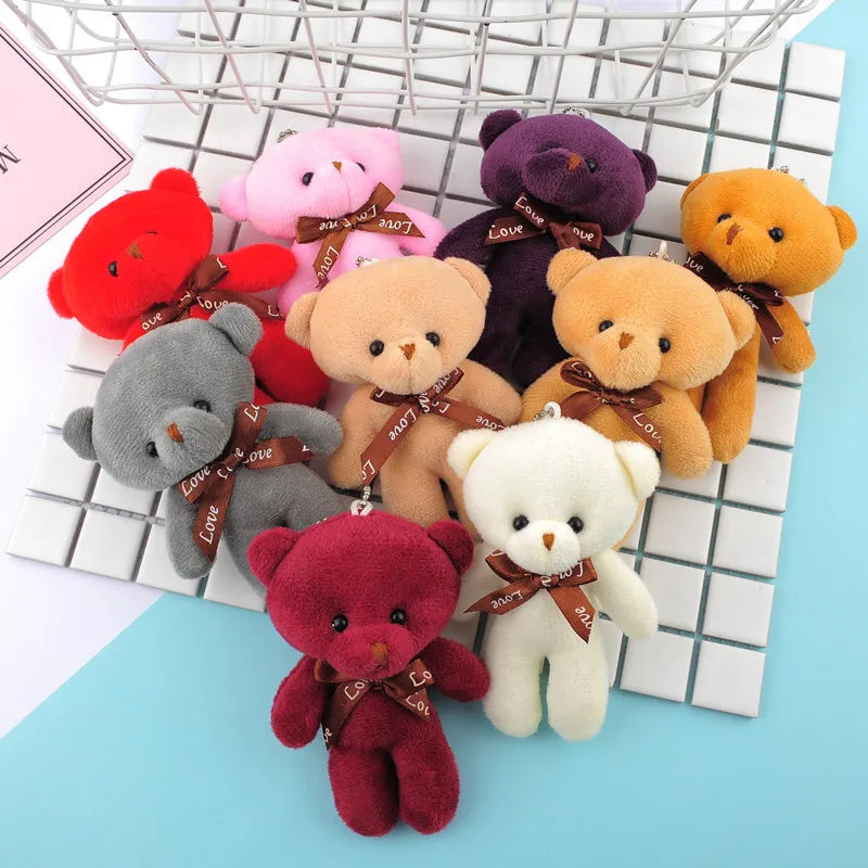 50pcs/lot Bears Stuffed Plush Toy Mini Bear Doll Toy Keychain Bag Pendant Wedding Decoration kids Birthday Party Gifts