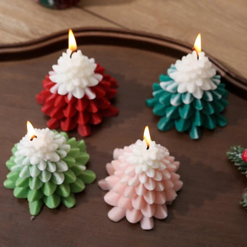 Christmas Tree Shape Scented Candles Christmas Party Atmosphere Candles Living Room Bedroom Aromatherapy Decoration Festiva Gift