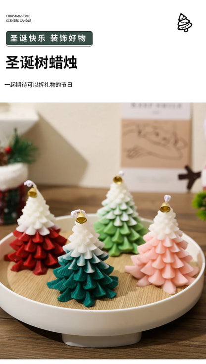 Christmas Tree Shape Scented Candles Christmas Party Atmosphere Candles Living Room Bedroom Aromatherapy Decoration Festiva Gift