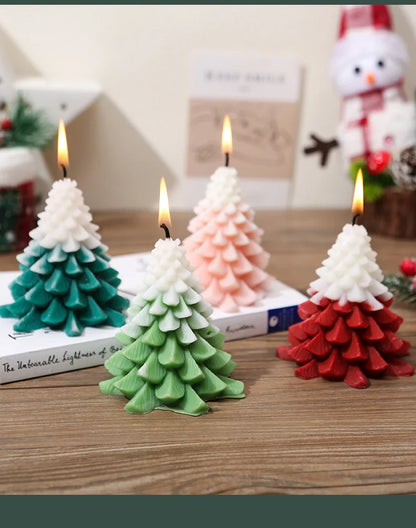 Christmas Tree Shape Scented Candles Christmas Party Atmosphere Candles Living Room Bedroom Aromatherapy Decoration Festiva Gift