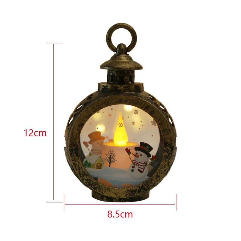 Christmas Decorations Light Up Night Light Pendant Christmas Items Decoration Props Table Candlestick Lamp Window Decoration