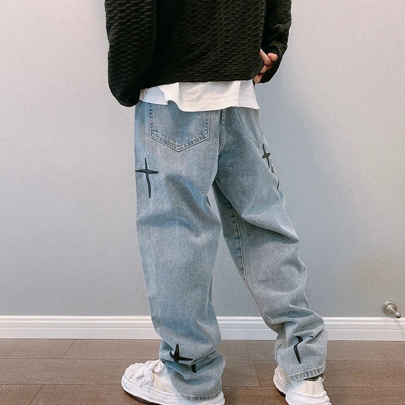 Shop Trendy Baggy Wide Leg Jeans for Men - Casual Streetwear Denim Pants